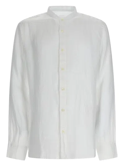 120% Lino Camicia In Lino In White