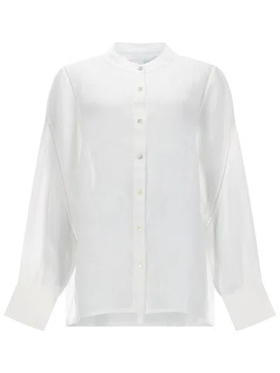 120% Lino Camicia In Lino In Neutral