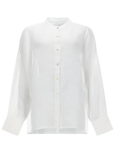 120% Lino Camicia In Lino In Neutral