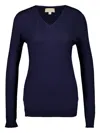120% Lino Cashmere Sweater In Blue