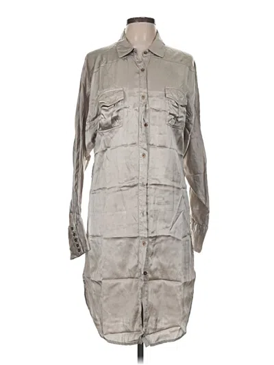 Pre-owned 120% Lino Casual Dress In Gray