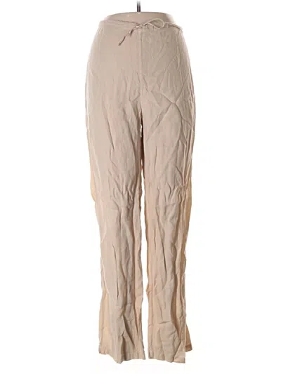 Pre-owned 120% Lino Casual Pants In Tan