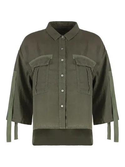 120% Lino Chest-pockets Linen Shirt