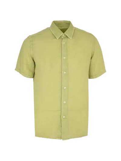 120% Lino Contemporary Fit Shirt In Green