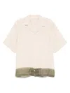 120% Lino Contrasting-trim Shirt