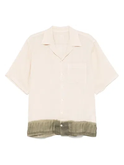120% Lino Contrasting-trim Shirt