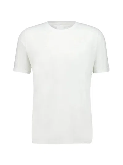 120% Lino Crew Neck Linen-cotton T-shirt In Bianco