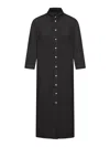 120% Lino Long Linen Chemisier Dress