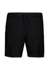 120% Lino Drawstring Bermuda Shorts In Multi