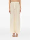 120% Lino Drawstring Linen Trousers In Neutral