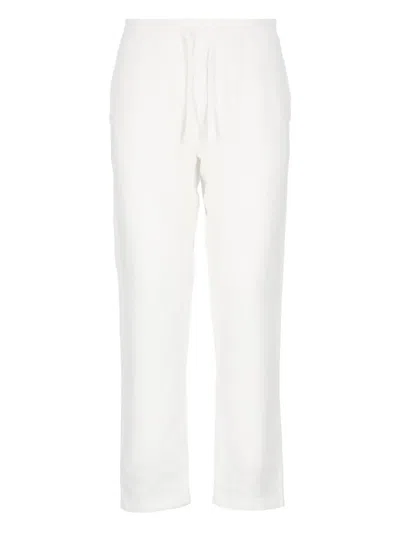 120% Lino Drawstring Linen Trousers In White