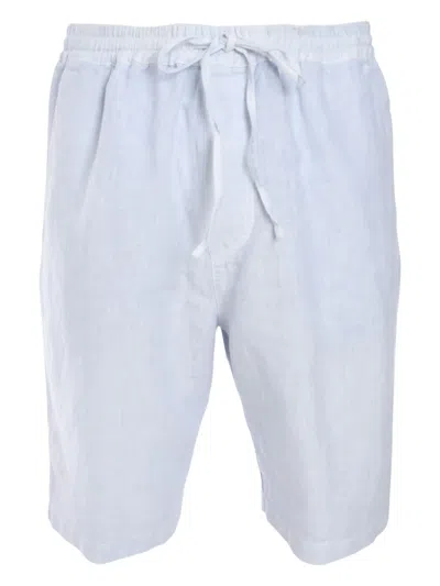 120% Lino Drawstring Shorts In Blau