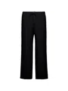 120% Lino Drawstring Trousers In Black