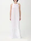120% Lino Dress  Woman Color White In Weiss