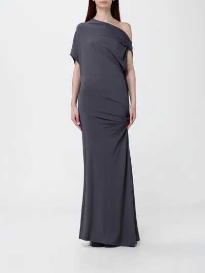 120% Lino Dress Woman In Black
