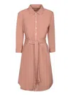 120% Lino Rosewood Linen Mini Dress
