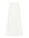 120% Lino Elastic-waist Trousers In White