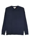 120% Lino Fine-knit Jumper In Blue