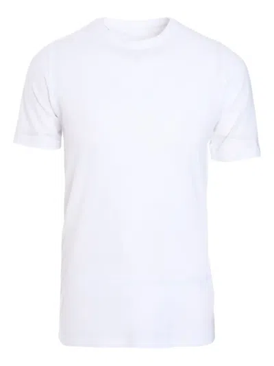 120% Lino Fine-knit T-shirt In Weiss