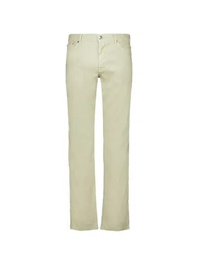 120% Lino Five-pocket Trousers In Neutral
