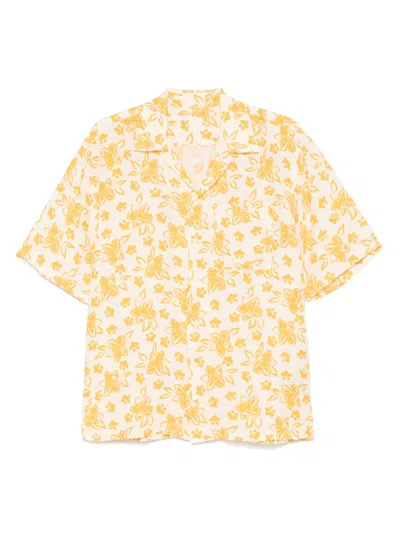 120% Lino Floral-pattern Linen Shirt