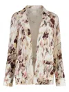 120% Lino Floral-print Linen Blazer