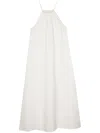 120% Lino Halterneck Linen Maxi Dress In Neutrals