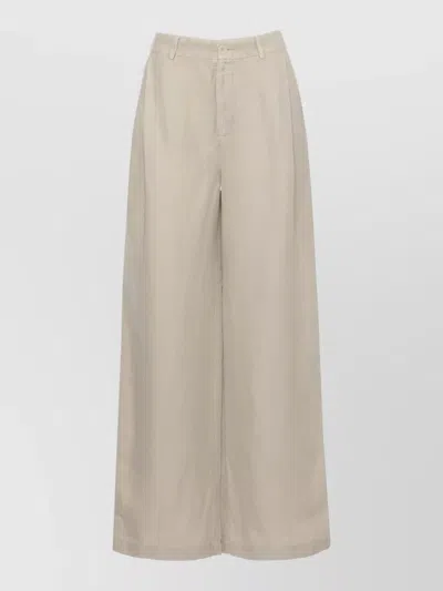 120% Lino High Waist Linen Pants Belt Loops