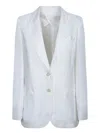 120% Lino White Linen Jacket