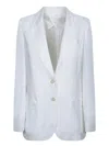120% Lino White Linen Jacket