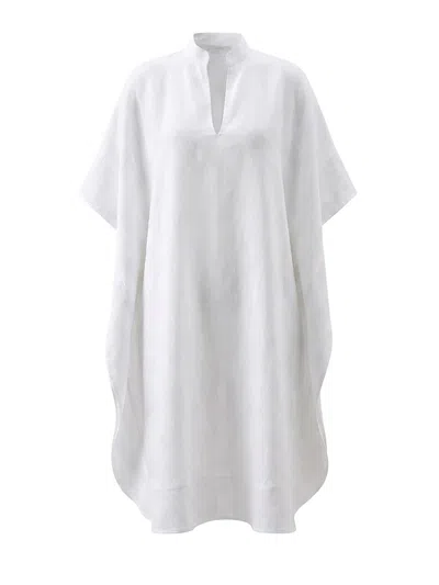 120% Lino Kaftano In White