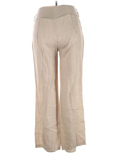 Pre-owned 120% Lino Khaki Pant In Tan