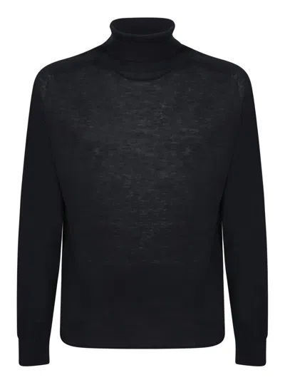 120% Lino Knitwear In Black