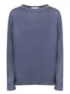 120% Lino Knitwear In Blue