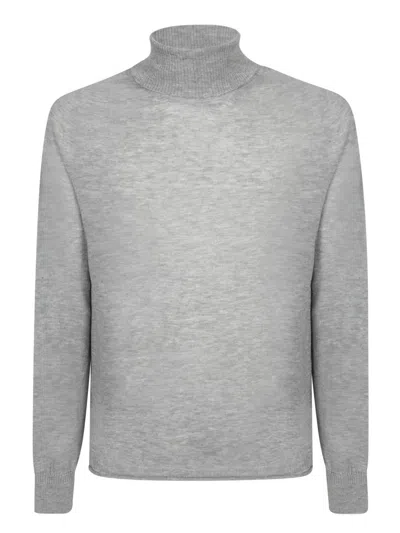 120% Lino Knitwear In Gray