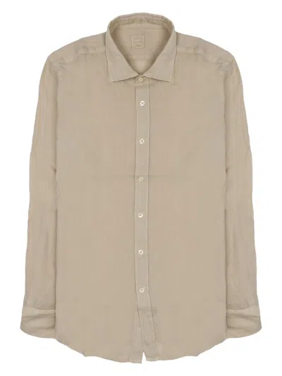 120% Lino Lightweight Linen Shirt In Neutral