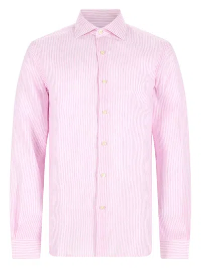 120% Lino Camicia In Lino In Multi