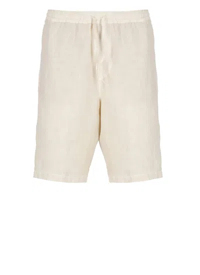 120% Lino Linen Bermuda Shorts In Neutral