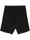 120% Lino Linen Bermuda Shorts In Black