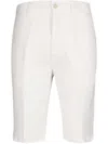 120% Lino Linen Bermuda Shorts In White