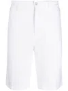 120% Lino Linen Bermuda Shorts In White