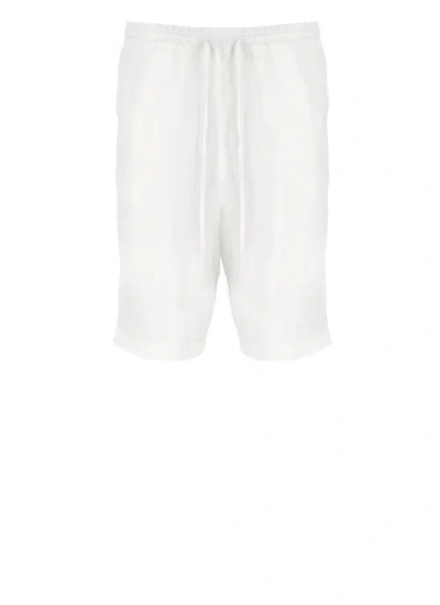 120% Lino Linen Bermuda Shorts In White