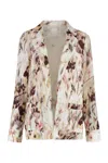 120% Lino Floral-print Linen Blazer