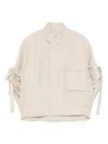 120% Lino Casual Jacket In Taupe Linen