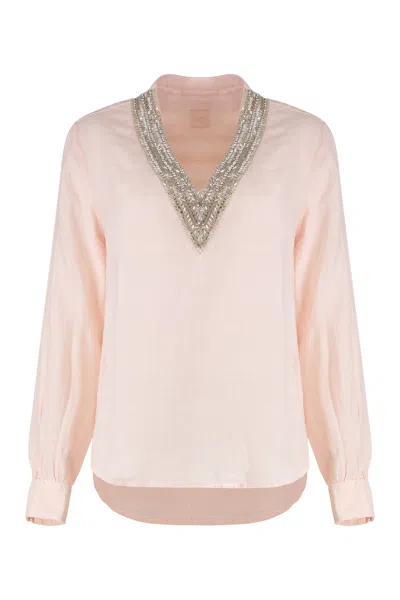 120% LINO 120% LINO LINEN BLOUSE