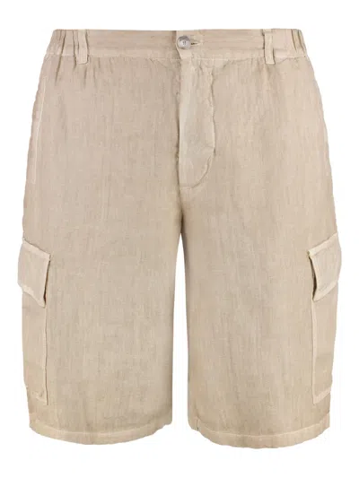 120% Lino Linen Cargo Shorts