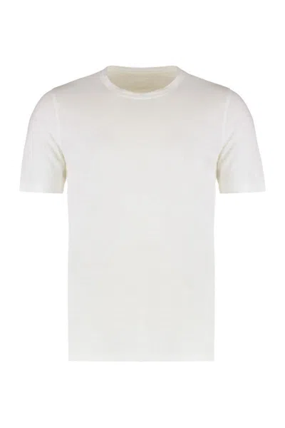 120% Lino T-shirt In Lino In White