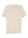 120% Lino Linen Crew-neck T-shirt In Neutral