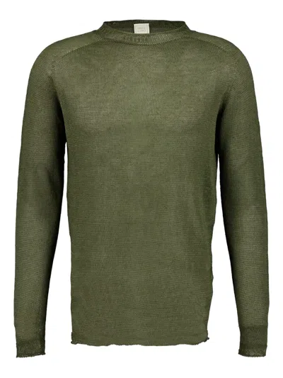 120% Lino Linen Jumper In グリーン