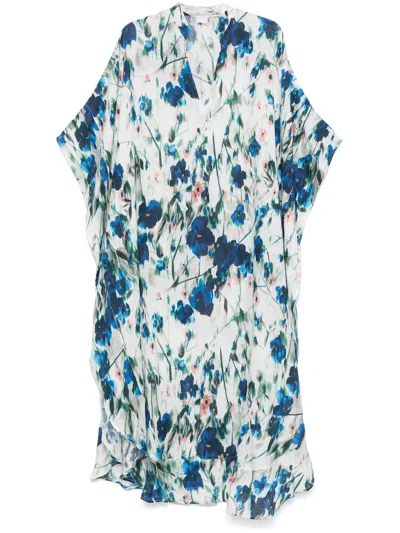 120% Lino Linen Kaftan In Multi